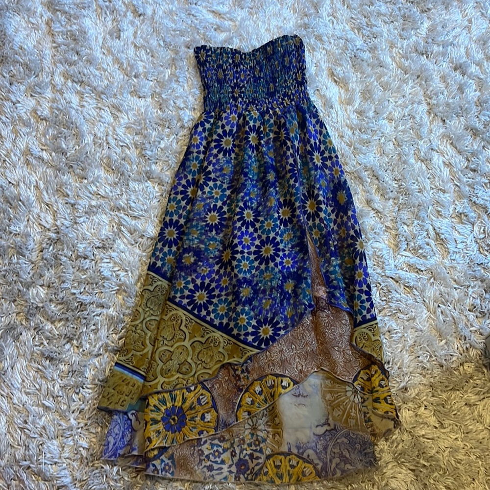 Vintage sunny Leigh tube top maxi dress